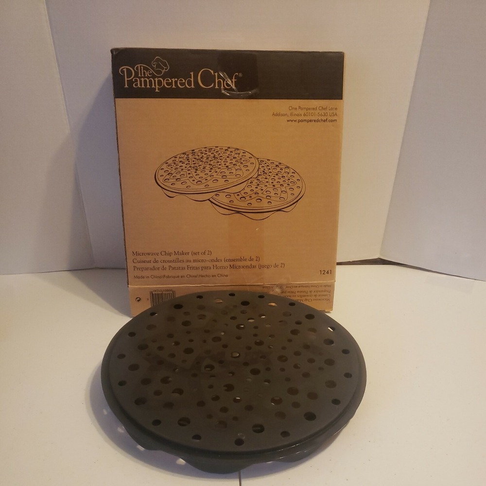 Pampered Chef Microwave Chip Maker Set of Two #1241 Box